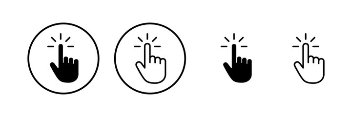 Hand cursor icon vector illustration. cursor sign and symbol. hand cursor icon clik