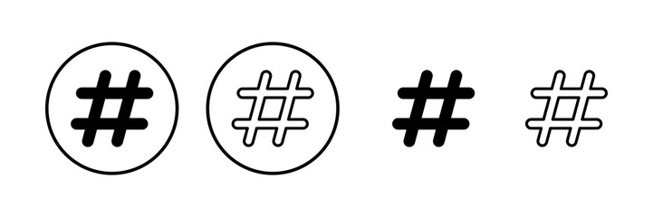 Hashtag icon vector illustration. hashtag sign and symbol