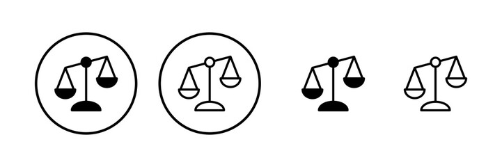 Scales icon vector illustration. Law scale icon. Justice sign and symbol