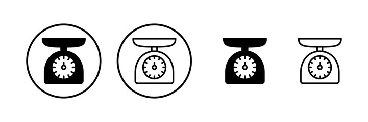 Scales icon vector illustration. Weight scale sign and symbol