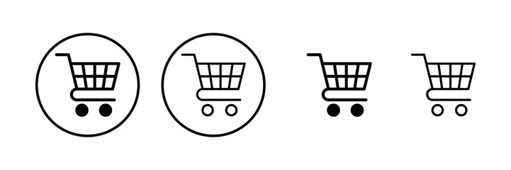 Shopping icon vector illustration. Shopping cart sign and symbol. Trolley icon