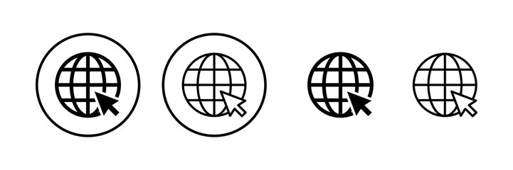 Web icon vector illustration. go to web sign and symbol. web click icon. Global search icon