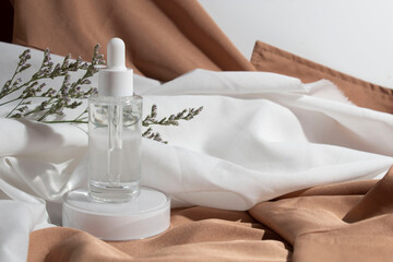 beauty cosmetic bottle mockup of skin care medical, cleanser of facial foam lotion, makeup for...