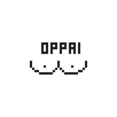 Oppai meme, pixel art icon