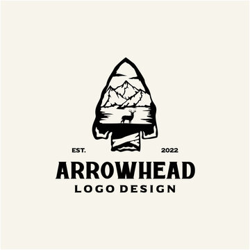Arrowhead and nature logo design