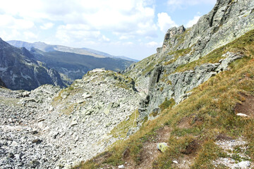 Summer landscape of Rila Mountain near Orlovets peak, Bulgaria