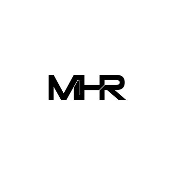 mhr letter initial monogram logo design