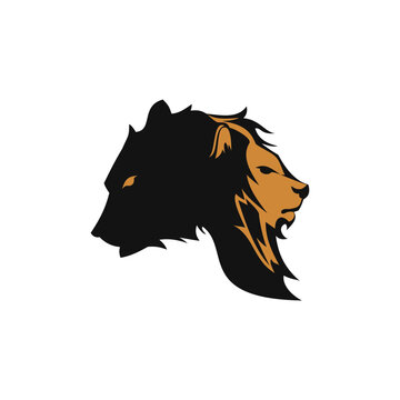Bear and lion head