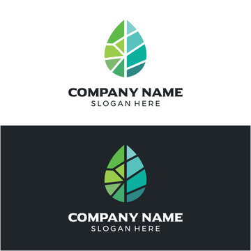 abstract green logo