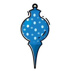 Isolated colored christmas ball with texture Vector