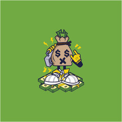 money bag character