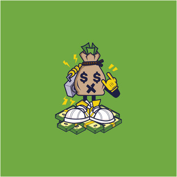 money bag character