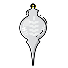 Isolated colored christmas ball with texture Vector