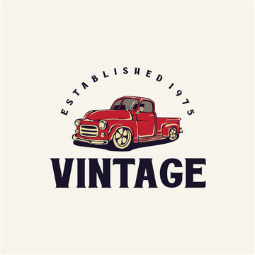 Vintage car logo design