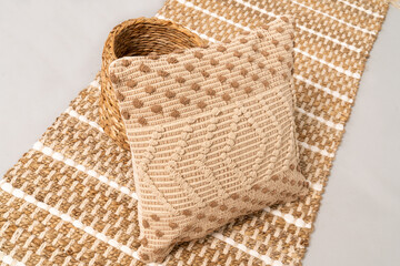 Carpet studio shot,  on the light grey background