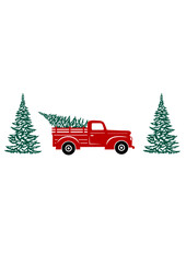 Christmas Tree, Truck, Farm Fresh
