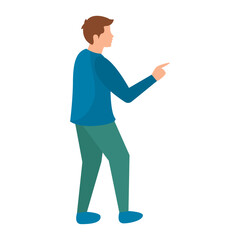 Isolated abstract colored male character Vector