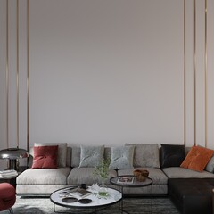 Luxury Blank Wall, Interior Mockup
