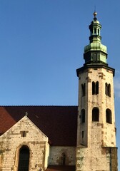 Fototapeta na wymiar tower of the church in europe