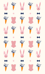 The light pattern with a rabbit and a rabbit costume