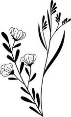 Flower Line Art