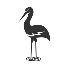 Stork bird logo template Icon Illustration Brand Identity