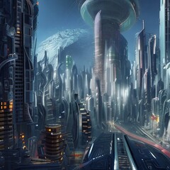 Alien Cityscape That Inspires Wanderlust k realistic highly detailed