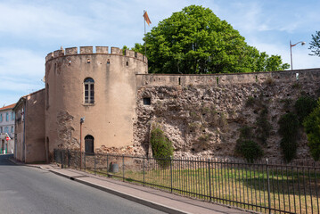 The historic monument of the Gate of Gaul (la Porte des Gaules), ancient roman fortification,  in...