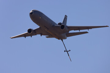 KC-10 externder tanker aircraft with boom extended © ranchorunner