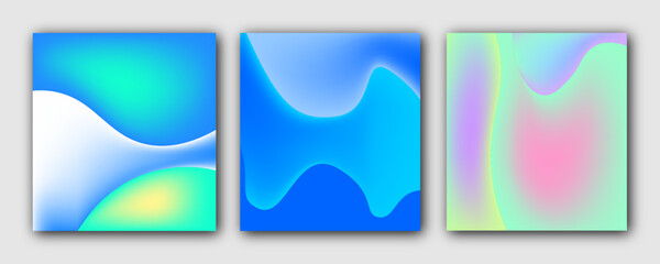 Colorful set abstract gradient. Applicable for design covers, presentations, invitations, flyers, annual reports, posters and business cards. Modern art