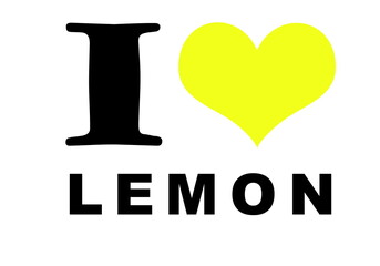 I love lemon text on white