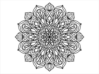 Mandala Line Art Pattern illustration