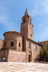 Fototapeta na wymiar Notre-Dame and Saint-Leonce Cathedral of Frejus (Var, Provence-Alpes-Cotes-d’Azur, France)