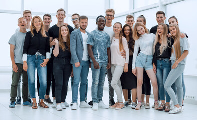 Fototapeta premium group of successful young people standing together.