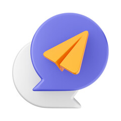 chat bubble icon illustration 3d render