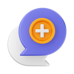 Obraz premium chat bubble icon illustration 3d render