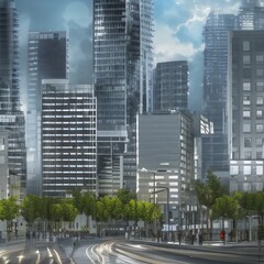 Modern Cityscape k realistic highly detailed