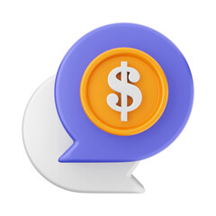 chat bubble icon illustration 3d render