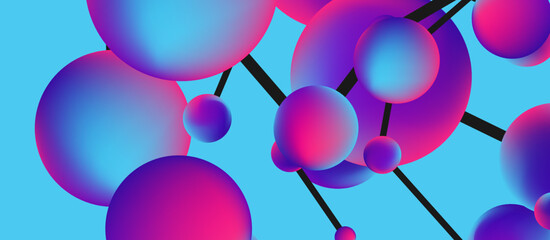 Line points connections geometric abstract background