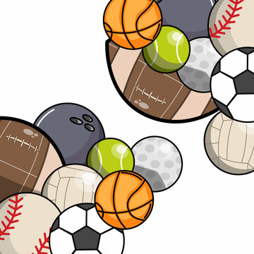 Background Illustration Sports Mix Can Use As A Template Or Wallpaper