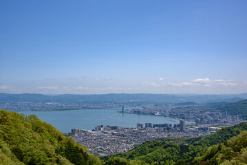 比叡山ドライブウェイから琵琶湖を眺める