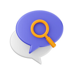 3d chat bubble icon illustration