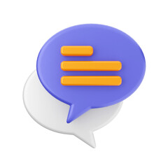 3d chat bubble icon illustration