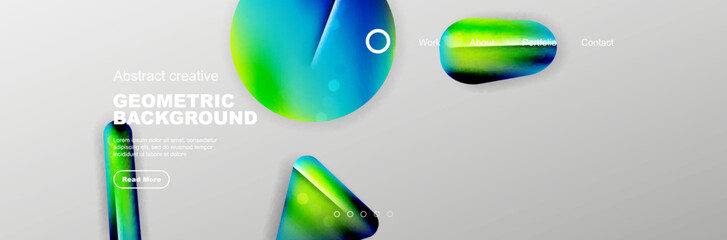 Bright glossy overlapping geometric shapes background. Vector Illustration For Wallpaper, Banner, Background, Card, Book Illustration, landing page