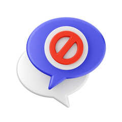 3d chat bubble icon illustration