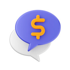 3d chat bubble icon illustration