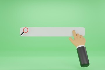 Hiring and recruitment concept for web page, Job interview, 3d render illustration.