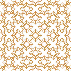 Fototapeta premium The geometric pattern with lines. Seamless vector background. White and gold texture. Graphic modern pattern. Simple lattice graphic design