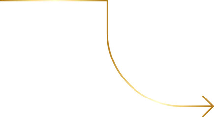Thin Gold Arrow Design Element
