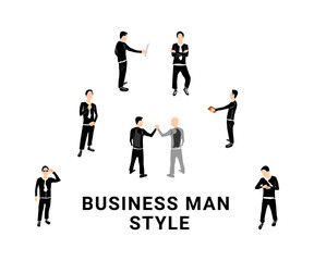 Business Man Style Vector Illustration